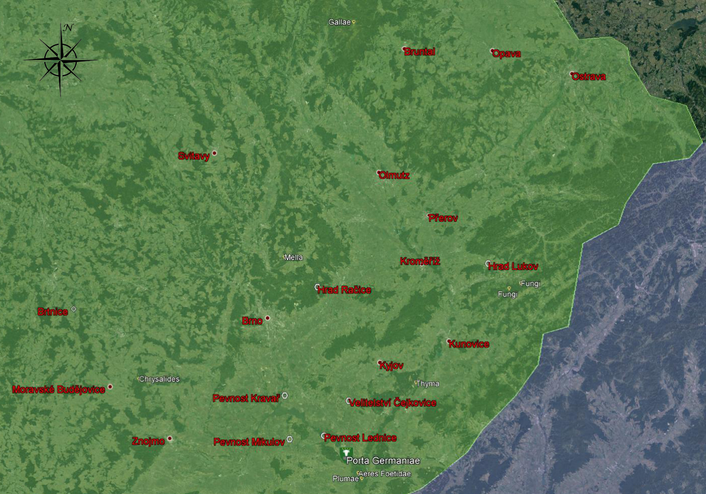 Porta Germaniae Environs Map